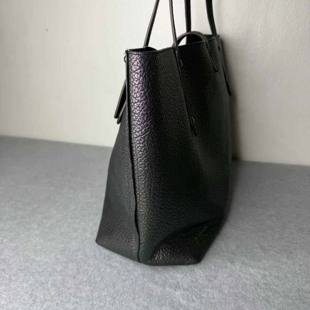 Coach Iridescent Oil Slick Hologram Purple Mermaid Market Tote Bag Purse